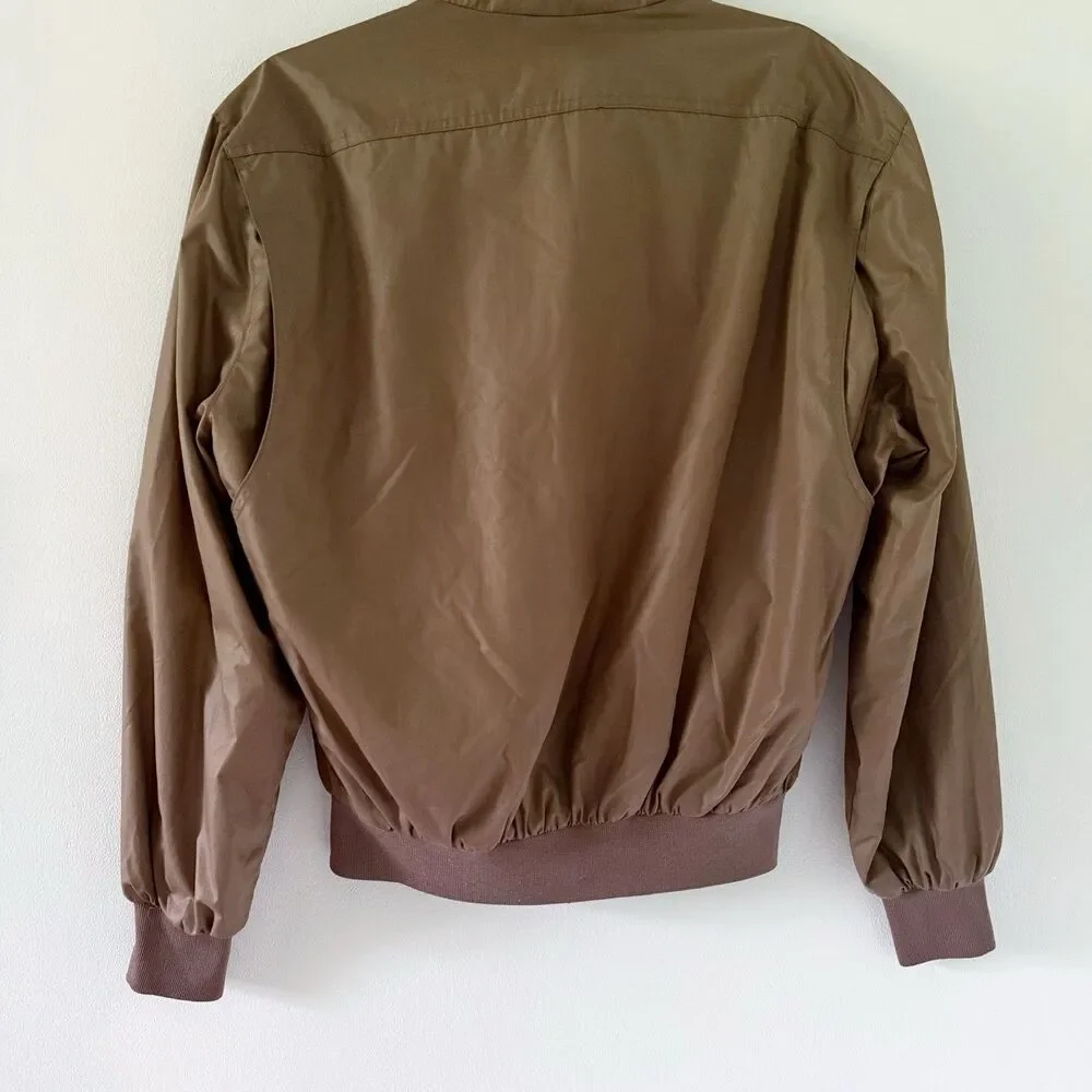 Members Only Men 40 M Medium Cafe Racer Bomber Vtg 80s Grand Prix Jacket Brown